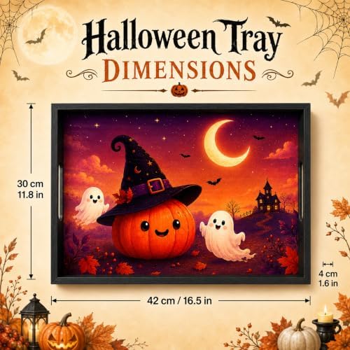 Decorations Serving Tray with Handles, 17 × 12 inch in 17 × 12 inch in Black, alternate view 3