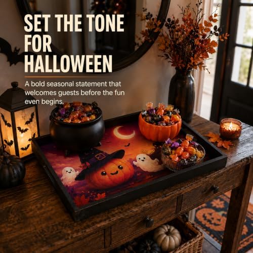 Decorations Serving Tray with Handles, 17 × 12 inch in 17 × 12 inch in Black, alternate view 5