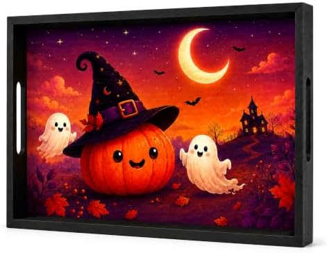 Decorations Serving Tray with Handles, 17 × 12 inch in 17 × 12 inch in Black, alternate view 7