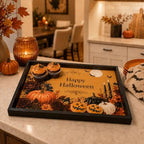 Decorations Wood Serving Tray with Handles, 17 × 12 inch in 17 × 12 inch in Bamboo, alternate view 2