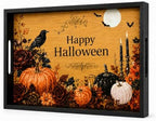 Decorations Wood Serving Tray with Handles, 17 × 12 inch in 17 × 12 inch in Bamboo, alternate view 4