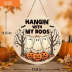 Decorations Wooden Sign for Home, Hangin' with My Boos Ghost Sign, alternate view 5