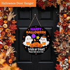 Decorations Wooden Sign for Home, Trick or Treat Ghost Sign in Treat, alternate view 3