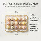 Decorative Gold Rim Display Trays 10 Pack 9 x 13 Inch Cardboard Platters in 9 x 13 Inch in Gold, White, alternate view 3