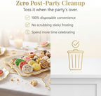 Decorative Gold Rim Display Trays 10 Pack 9 x 13 Inch Cardboard Platters in 9 x 13 Inch in Gold, White, alternate view 7