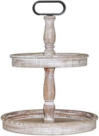 Decorative Trays - Two Tiered Tray Stand Rustic Decor Farmhouse 2 Tiered Tray Serving Tray Seasonal & Holiday
