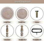 Decorative Trays - Two Tiered Tray Stand Rustic Decor Farmhouse 2 Tiered Tray Serving Tray Seasonal & Holiday, alternate view