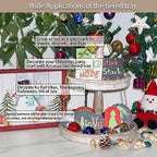 Decorative Trays - Two Tiered Tray Stand Rustic Decor Farmhouse 2 Tiered Tray Serving Tray Seasonal & Holiday, alternate view