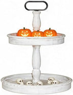 Decorative Trays - Two Tiered Tray Stand Rustic Tiered Tray Decor 2 Tiered Tray Serving Tray Seasonal & Holiday