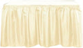 Decorator Table Skirt Ruffled Fabric Diamond Pattern Hook-and-Loop, Wedding Trade Baby Event Buffet, 10 Feet x