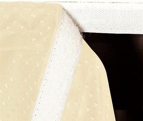 Decorator Table Skirt Ruffled Fabric Diamond Pattern Hook-and-Loop, Wedding Trade Baby Event Buffet, 10 Feet x, alternate