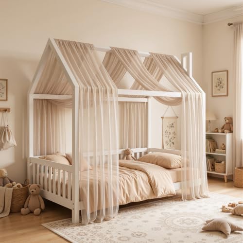 Deep Champagne Wedding Arch Draping Fabric 28" x19FT Sheer Curtain Drapes in 28" width x 19Ft length(4 Panels), alternate