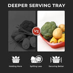 Deep Grilling Prep and Serve Trays, 18" x 12", Set of 2, Black&Red in Red & Black, alternate view 5