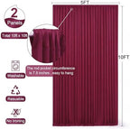 Deep Rose Backdrop Curtain for Wedding Parties Photo Backdrops 10x10ft in W5' x H10'(2 panels) in Deep Rose, alternate view 5
