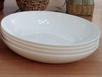 Delray 4-Piece Bone China Pasta Bowls White 37 oz in 9" Round Pasta Bowls (Set of 4) in White, alternate view 2