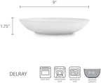 Delray 4-Piece Bone China Pasta Bowls White 37 oz in 9" Round Pasta Bowls (Set of 4) in White, alternate view 3