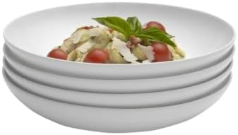 Delray 4-Piece Bone China Pasta Bowls White 37 oz in 9" Round Pasta Bowls (Set of 4) in White, alternate view 4
