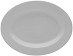 Delray Bone China Oval Serving Platter, 14-Inch in 14" Oval Platter in White