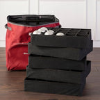 Deluxe Rolling Ornament Chest - 100pc Christmas Decoration Storage with Dividers & Trays, alternate view 2