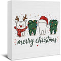 Dental Christmas Decor, Cute Christmas Teeth Wooden Sign Decorations