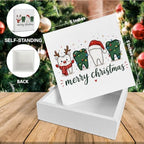 Dental Christmas Decor, Cute Christmas Teeth Wooden Sign Decorations, alternate view 2
