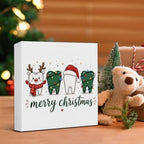 Dental Christmas Decor, Cute Christmas Teeth Wooden Sign Decorations, alternate view 5