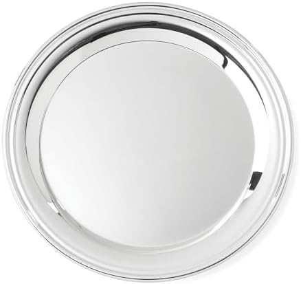 Derby Silverplate Round Serving Tray, 12-Inch in Silver