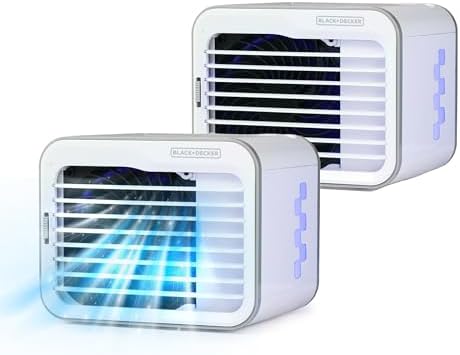 Desktop Air Cooler, Personal Portable Fan with 3-Speeds, Evaporative Air Cooler with 0.5L Water Tank, Air Cooler