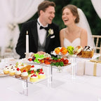 Dessert Cupcake Stand, 3 Set Acrylic Tiered Serving Tray for Dessert Table Display, Cup Cake Holder for Tea, alternate view 4