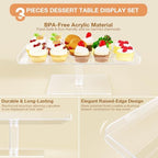Dessert Cupcake Stand, 3 Set Acrylic Tiered Serving Tray for Dessert Table Display, Cup Cake Holder for Tea, alternate view 5