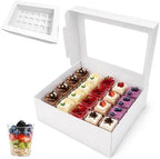 Dessert Shooter Boxes 2-Pack, 24-Slot Dessert Carrier Boxes for Wedding Catering and Party Display, Cupcake