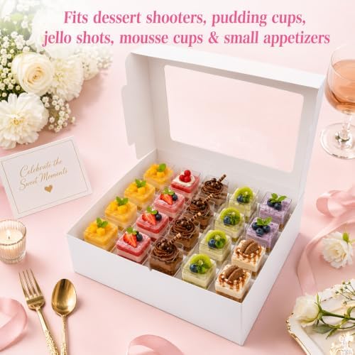 Dessert Shooter Boxes 2-Pack, 24-Slot Dessert Carrier Boxes for Wedding Catering and Party Display, Cupcake, alternate view 5