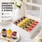 Dessert Shooter Boxes 2-Pack, 24-Slot Dessert Carrier Boxes for Wedding Catering and Party Display, Cupcake, alternate view 6