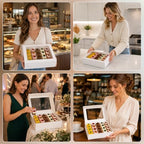 Dessert Shooter Boxes 2-Pack, 24-Slot Dessert Carrier Boxes for Wedding Catering and Party Display, Cupcake, alternate view 7