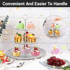 Dessert Table Display Set, 2pcs 3 Tier Metal Serving Tray Cake Display Stand Set, Cup Cake Tower Stand Fruit, alternate view
