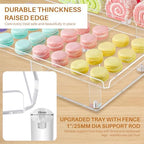 Dessert Table Display Set 3 Tier, Clear Acrylic Stands for Cupcakes Dessert Pastry Food Treat, Tiered Buffet, alternate view