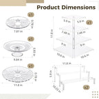 Dessert Table Display Set, 6 PCS Acrylic Cake Stands & Cupcake Tower in Clear, alternate view 2