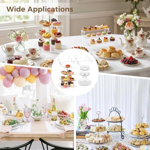 Dessert Table Display Set, 6 PCS Acrylic Cake Stands & Cupcake Tower in Clear, alternate view 5