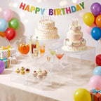 Dessert Table Display Set,6pcs Buffet Risers, Cake Ttand, Transparent Buffet Risers, Acrylic Boxes For Display, alternate
