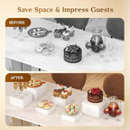 Dessert Table Display Set,6pcs Buffet Risers, Dessert Table Display Set, White Buffet Risers, Acrylic Boxes For, alternate