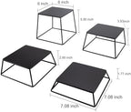 Dessert Table Risers Display Stands Food display Black Metal Square Retail Pizza, Cupcake, Candy Stands Food, alternate view