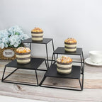 Dessert Table Risers Display Stands Food display Black Metal Square Retail Pizza, Cupcake, Candy Stands Food, alternate view
