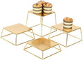 Dessert Table Risers Display Stands Food display Gold Metal Square Retail Pizza, Cupcake, Candy Stands Food