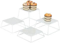 Dessert Table Risers Display Stands Food display White Metal Square Retail Pizza, Cupcake, Candy Stands Food