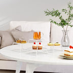 Dessert Table Risers Display Stands Food display White Metal Square Retail Pizza, Cupcake, Candy Stands Food, alternate view