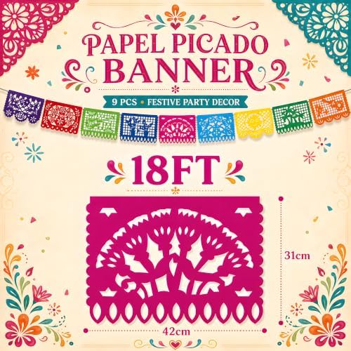 Dia De Los Muertos Decorations - Sugar Skull Table Runner with Banner, alternate view 4