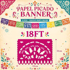 Dia De Los Muertos Decorations - Sugar Skull Table Runner with Banner, alternate view 4