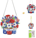 Diamond Painting Double-Sided Hanging Ornament Set, DIY Irregular Shaped Rhinestone Window Decoration Set