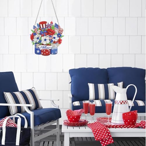 Diamond Painting Double-Sided Hanging Ornament Set, DIY Irregular Shaped Rhinestone Window Decoration Set, alternate view 3