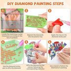 Diamond Painting Double-Sided Hanging Ornament Set, DIY Irregular Shaped Rhinestone Window Decoration Set, alternate view 4